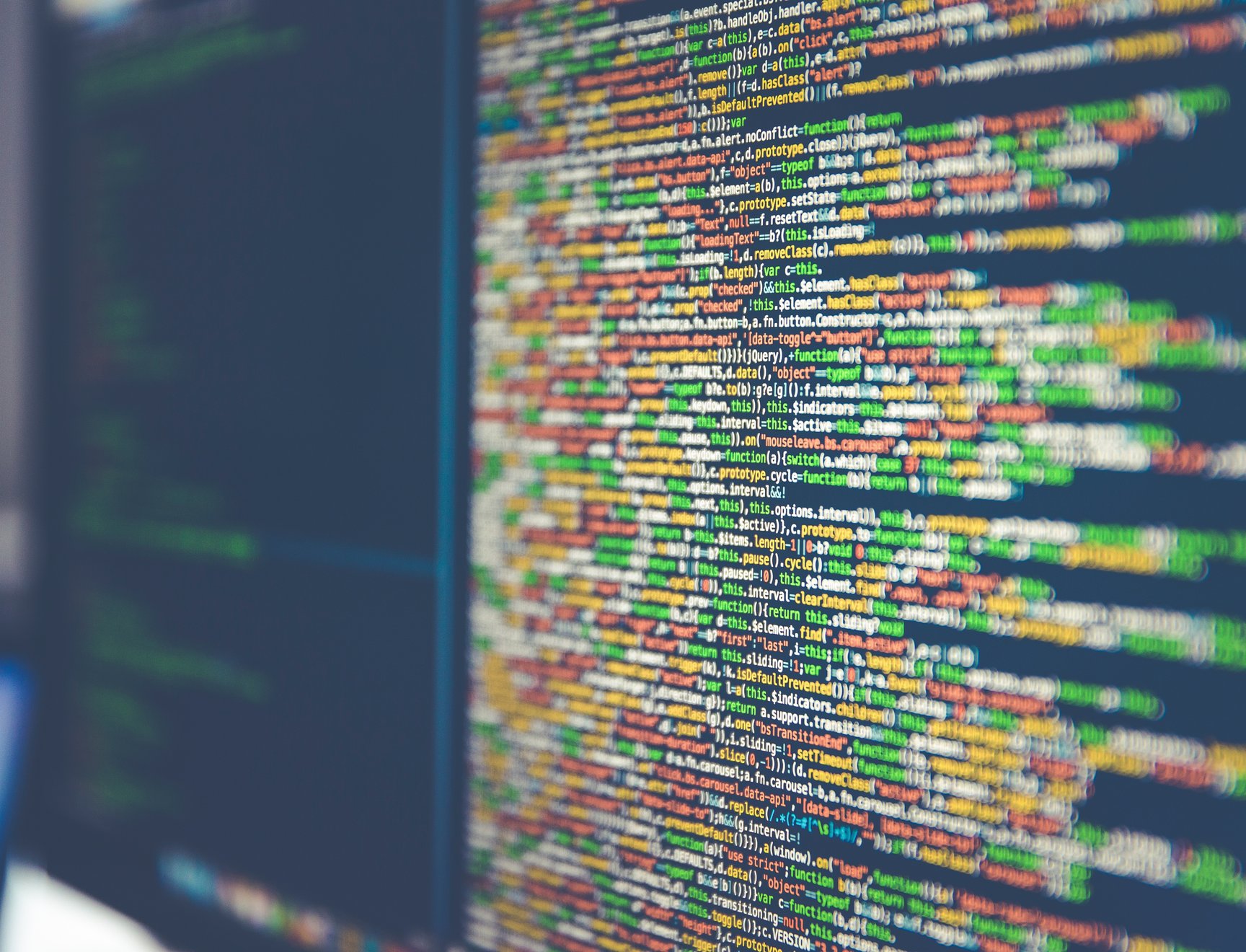 A computer screen showing code.