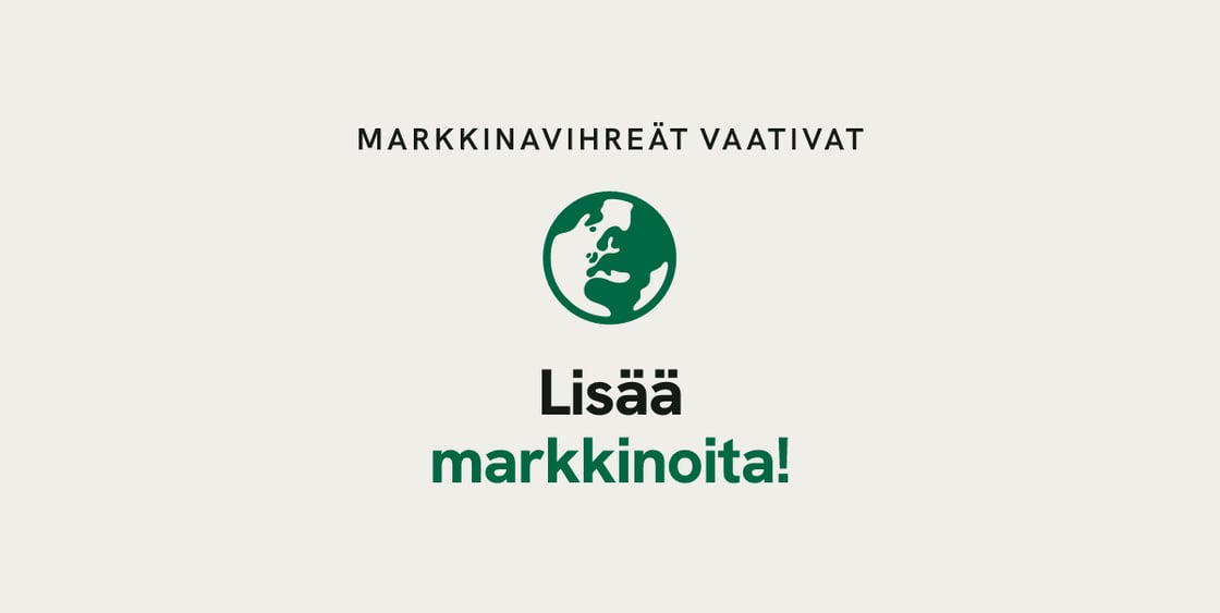 Markkinavihreät vaativat: Lisää markkinoita! Avauksen kansikuva.
