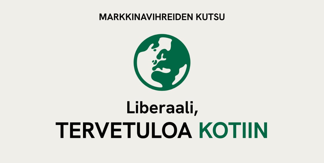 Markkinavihreiden kutsu: Liberaali, tervetuloa kotiin — vaihdavihreisiin.fi-kampanjan kuva